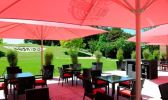The terrace in Kosaido Dusseldorf International Golf Club